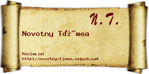 Novotny Tímea névjegykártya