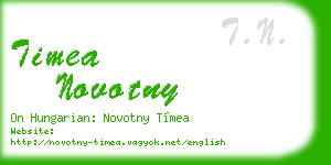 timea novotny business card